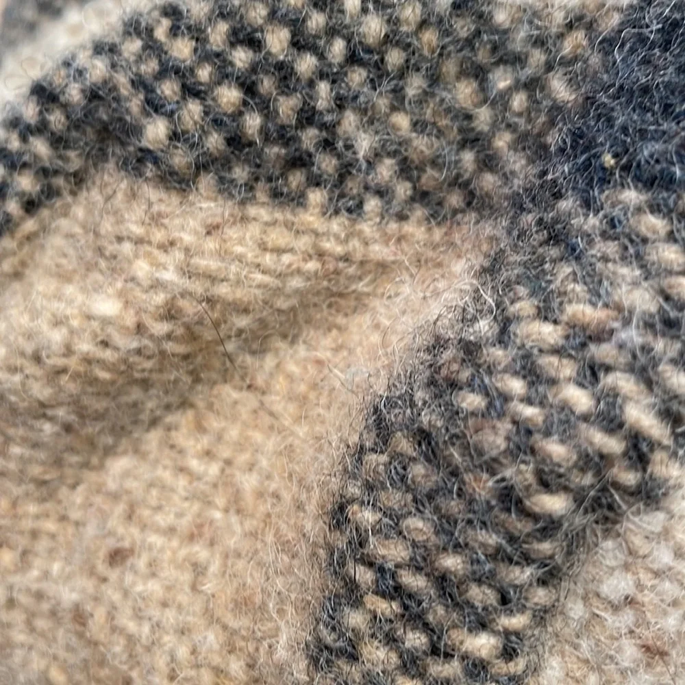 Burberry Beige Black and Red Check Wool Newsboy Cap